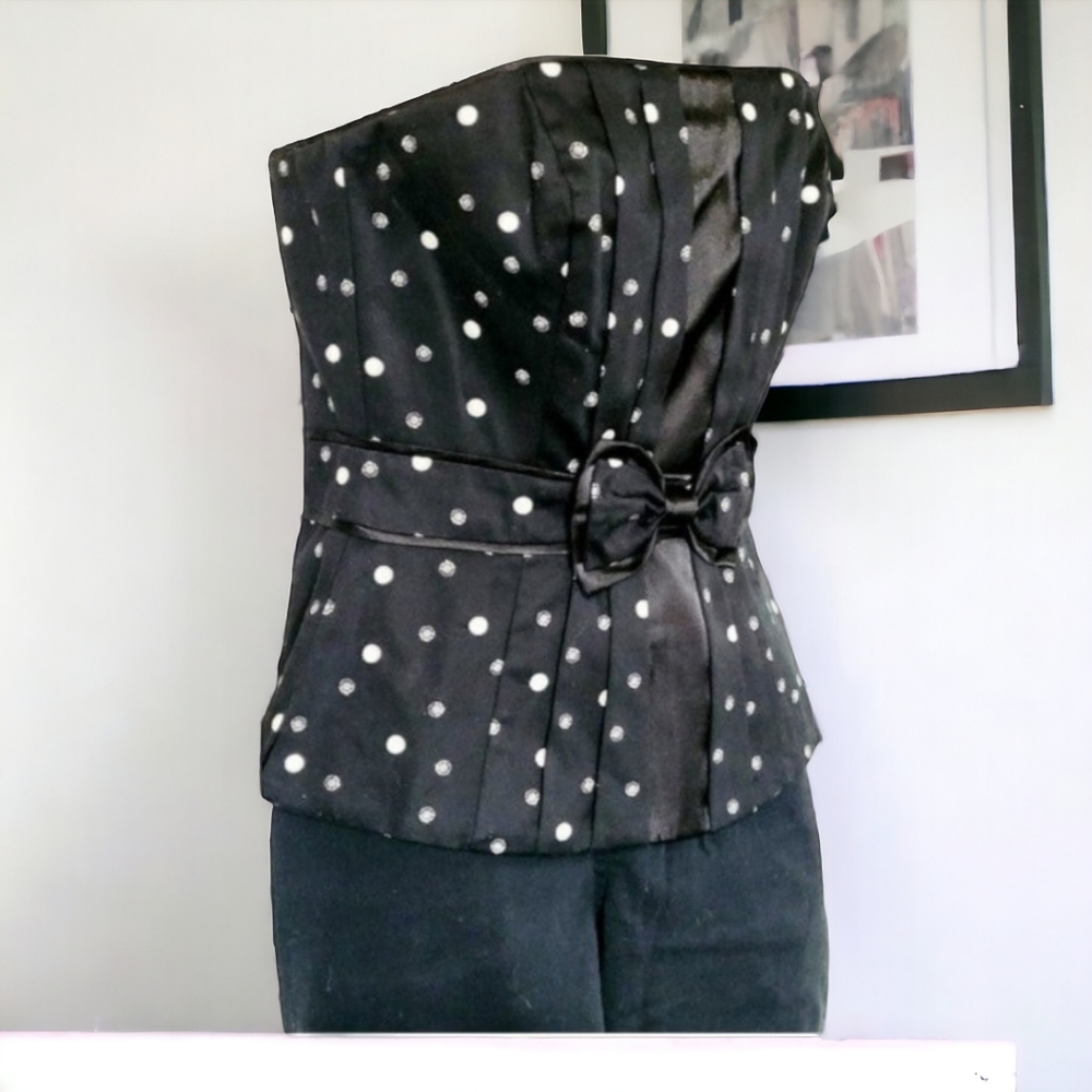 White house black market strapless corset blouse size 0 - Picture 4 of 8